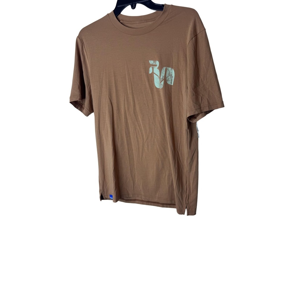 Janji Shirt Mens Small Brown Circa Daily Tee Graphic Running Athletic Logo